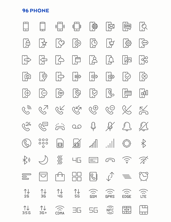 Communication Line Icons - Slimicons in Graphics - product preview 5
