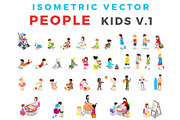 ISOMETRIC VECTOR People Kids v1