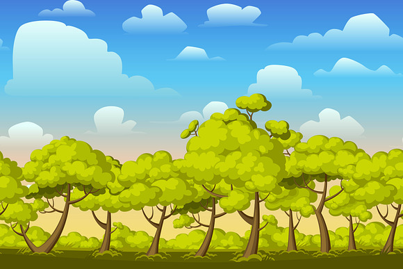 Parallax backgrounds for games  in Illustrations - product preview 1