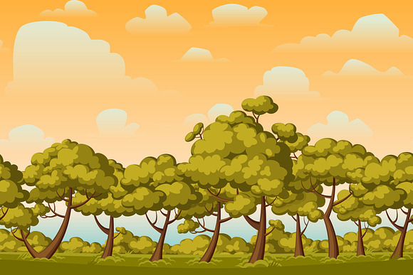 Parallax backgrounds for games  in Illustrations - product preview 2