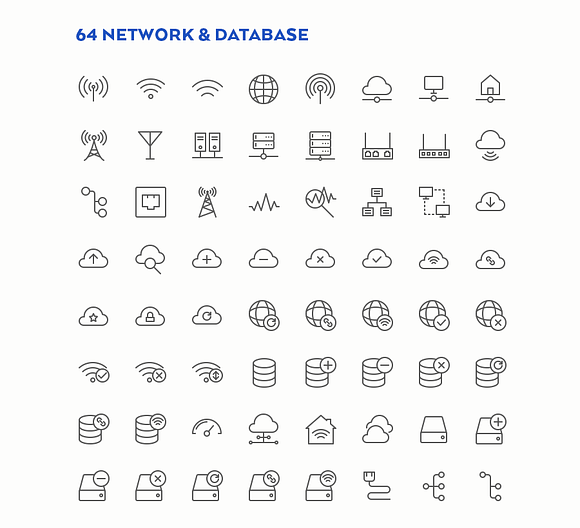 Design & Development Line Icons in Server Icons - product preview 3