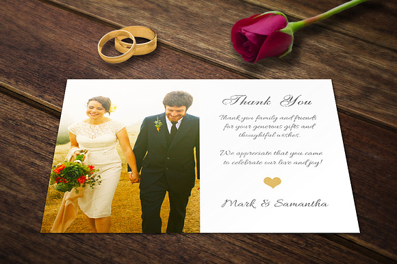 Wedding Card Templates Thank You PSD in Postcard Templates - product preview 1