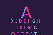 Neon font purple and pink vector