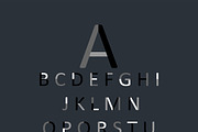 Colored font flat design vector