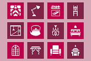 Furniture & interior design icon set