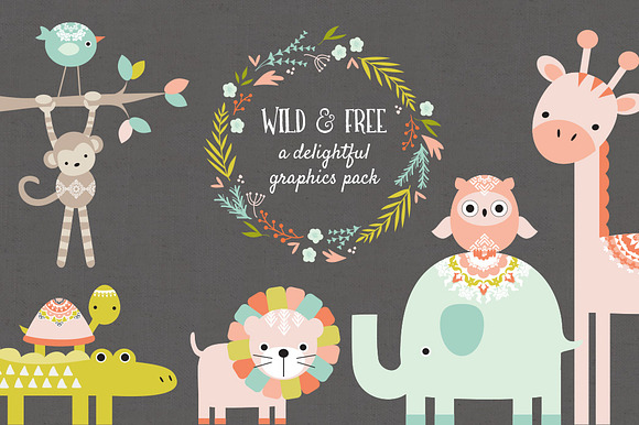 Wild & Free Design Pack in Illustrations - product preview 4