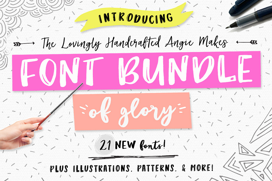 Angie Makes Font Bundle of Glory in Fonts - product preview 8