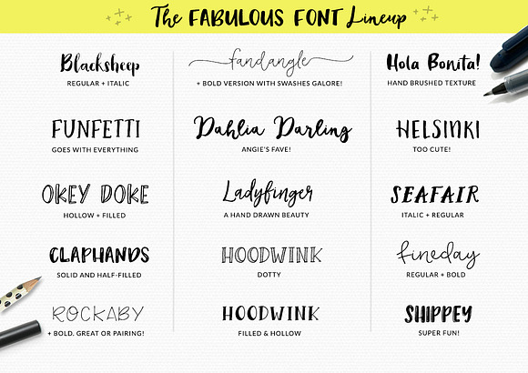 Angie Makes Font Bundle of Glory in Fonts - product preview 1