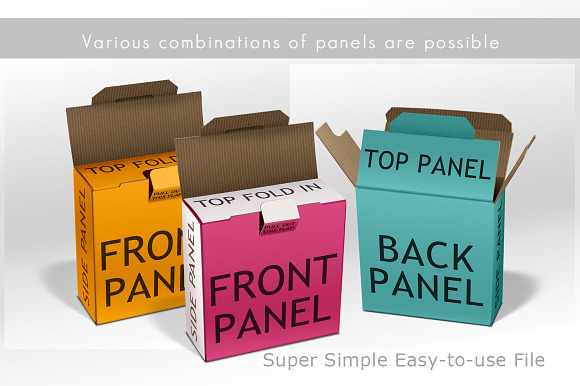 Box with Tab Lock Recycled Cardboard in Product Mockups - product preview 1