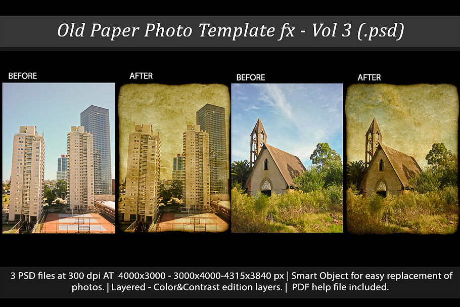 Old Paper Photo Template FX Vol 3