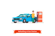 Man refuelling his car