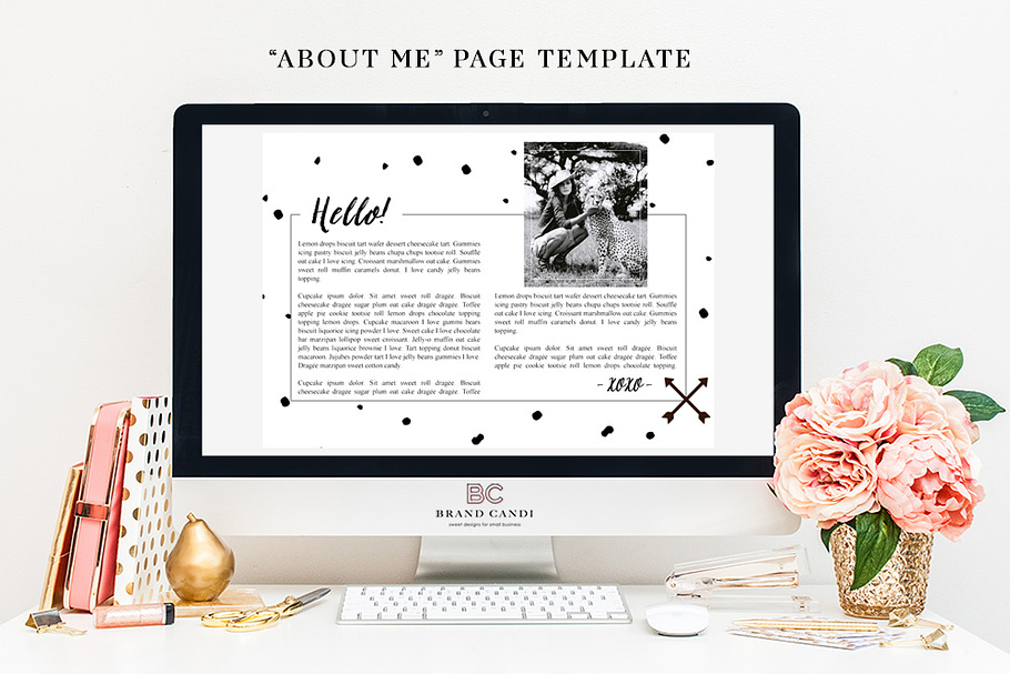 Website About Me Page Template