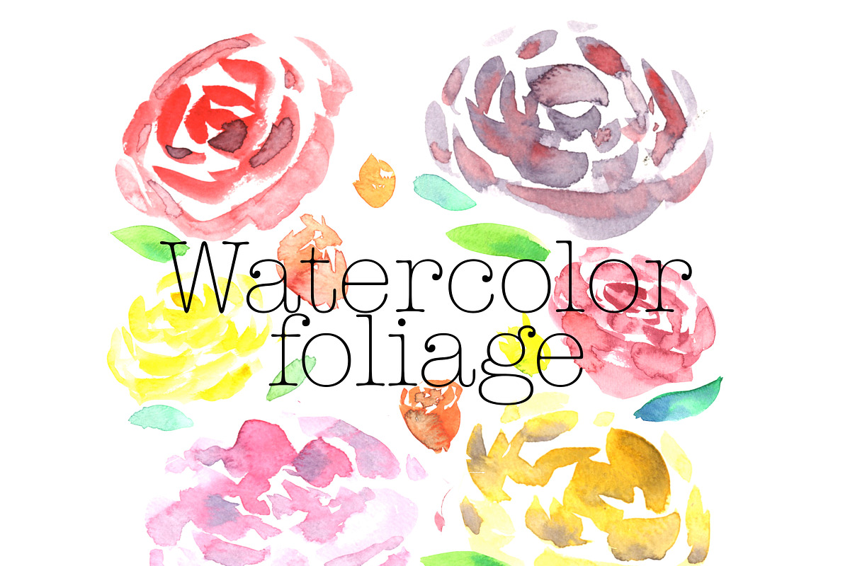 Watercolor Foliage + Pattern in Illustrations - product preview 8