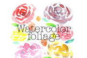 Watercolor Foliage + Pattern