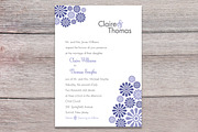 Floral pinwheels invitation