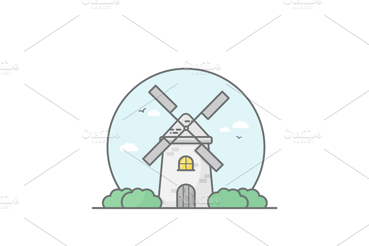 Windmill in Illustrations - product preview 8