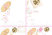 Instagram bundle pink gold styled