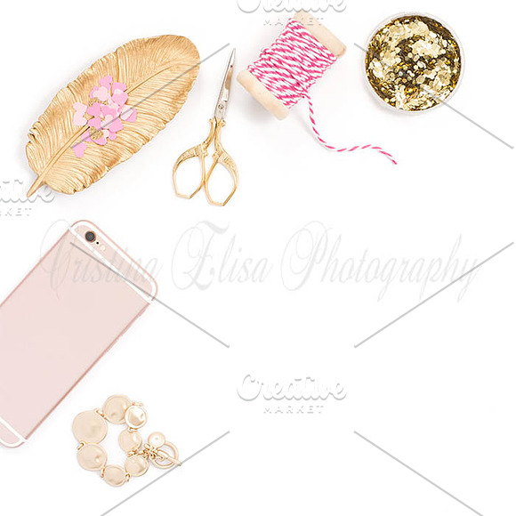 Instagram bundle pink gold styled in Product Mockups - product preview 4