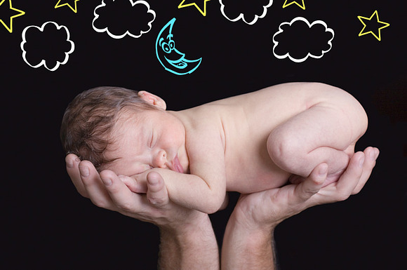 Baby Illustration Overlays in Photoshop Layer Styles - product preview 1
