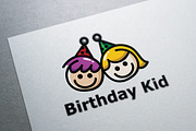 Birthday Kid Logo Template