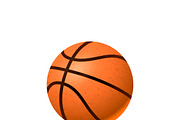 Realistic basketball ball on white