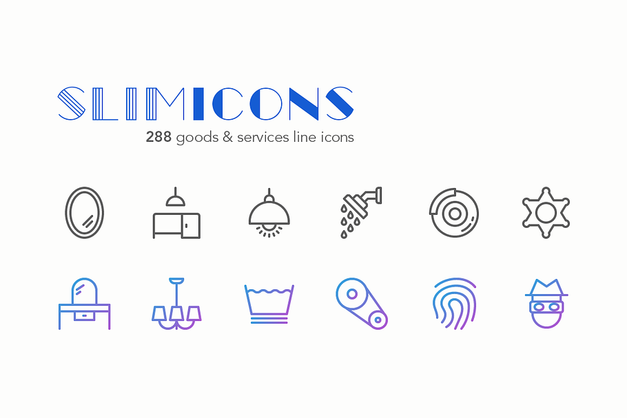 Goods & Services Icons - Slimicons