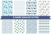 8 marine seamless pattern