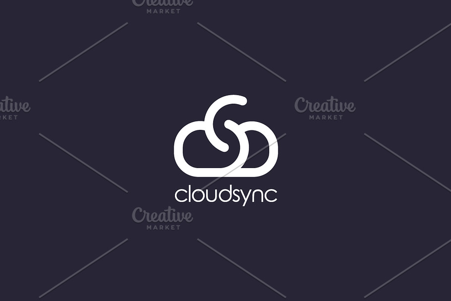 Cloud Sync Logo in Logo Templates - product preview 8