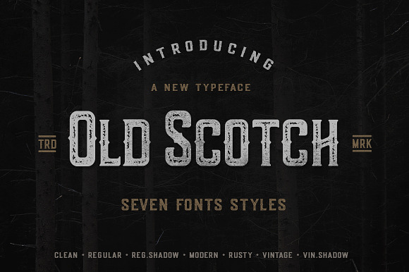 Old Scotch Typeface - 7 Styles in Display Fonts - product preview 1