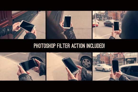 6 Real Photo Android Street Mockups in Mobile & Web Mockups - product preview 2