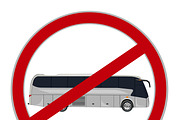 no bus sign, vector illustration