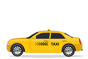 Taxi, car, vector illustration