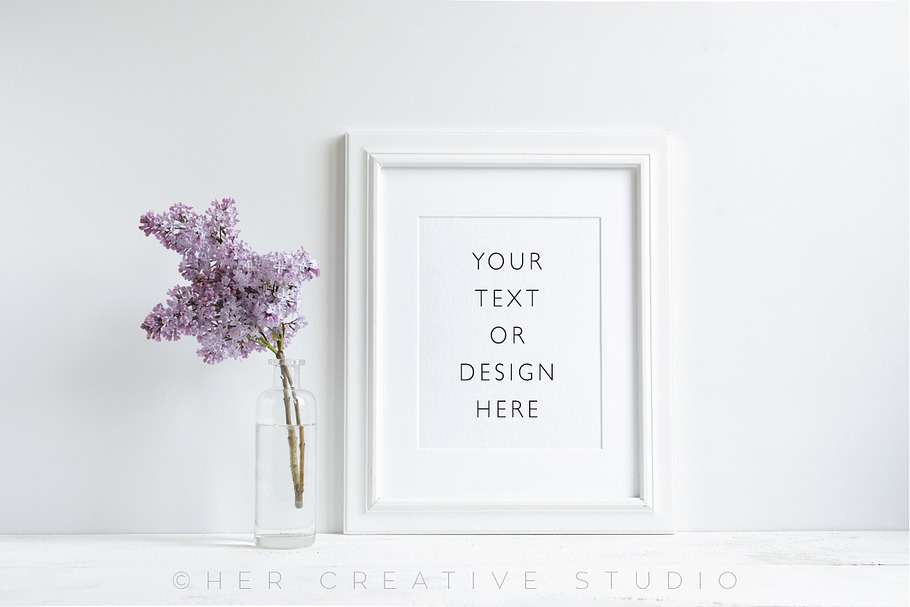 Picture frame Mockup Lilacs