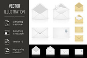 Set of different icons for e-mail