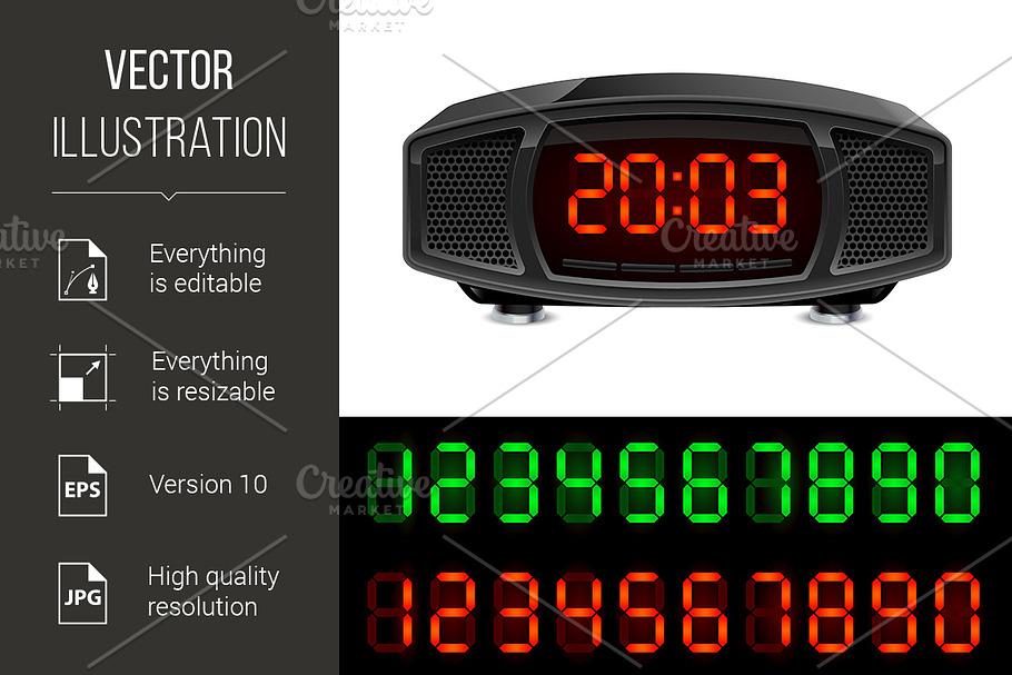 Radio alarm clock in Graphics - product preview 8