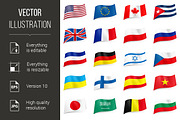 Set of World flags icons
