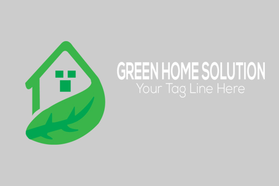 Green Home Logo Template V1