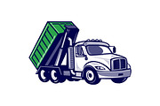 Roll-Off Truck Bin Truck Cartoon