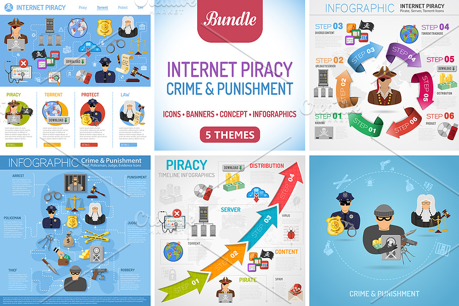Internet Piracy, Crime, Punishment in Illustrations - product preview 8