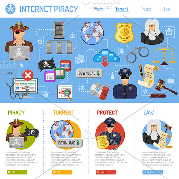 Internet Piracy, Crime, Punishment in Illustrations - product preview 1