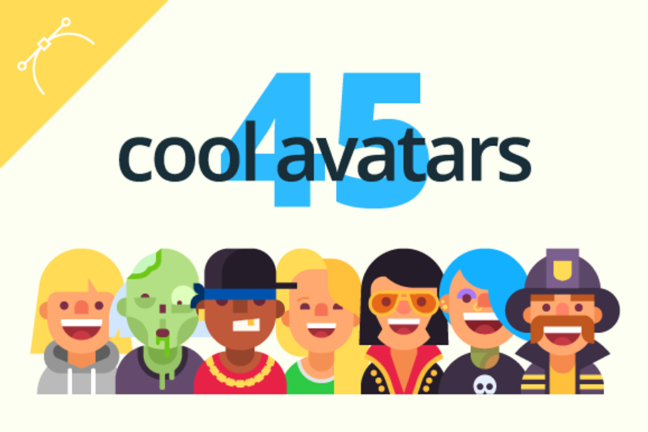 Set of cool avatars in Cool Icons - product preview 8
