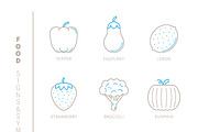 Food iconset lineart