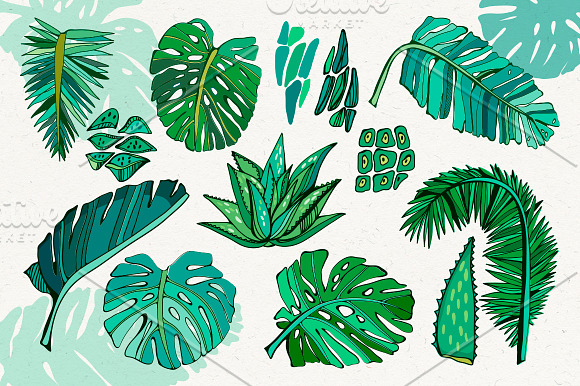 Tropical Leaves in Patterns - product preview 7