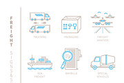 Freight iconset lineart