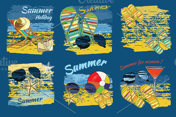 Summer background template (vector)