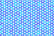 Blue triangles on white pattern