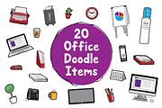 20 Office Doodle Items