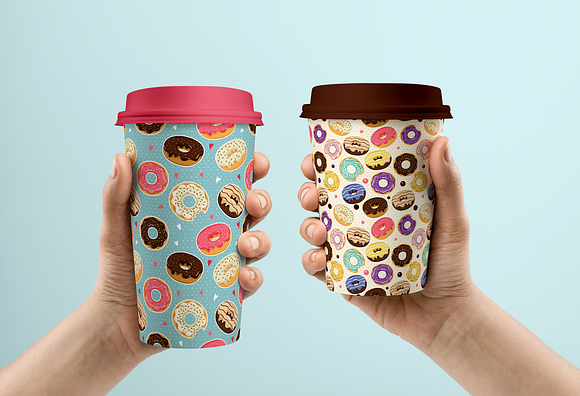 Cute donuts with colorful glazing in Graphics - product preview 8