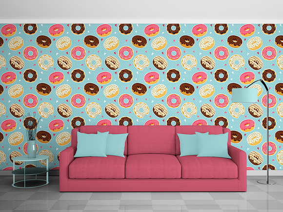 Cute donuts with colorful glazing in Graphics - product preview 9