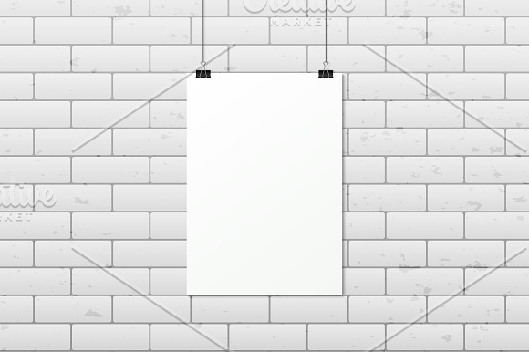 Hanging blank posters. in Illustrations - product preview 2